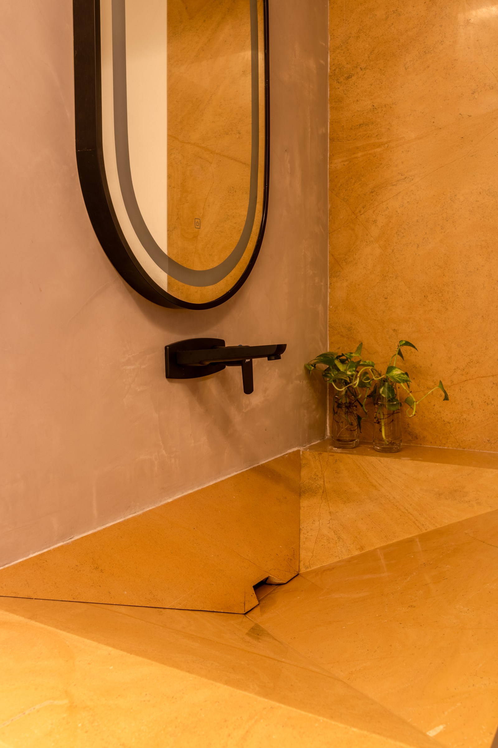 Interior photograph from The Falling Stone
